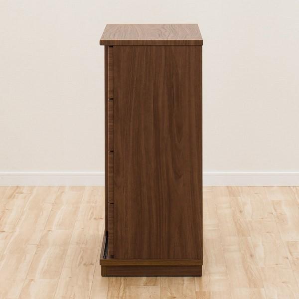 ニトリ サイドボード Nブレイス ミドルブラウン　奥行35cm 薄型 ニトリ サイドボード(Nブレイス 80SSB MBR) キャビネット ミドル