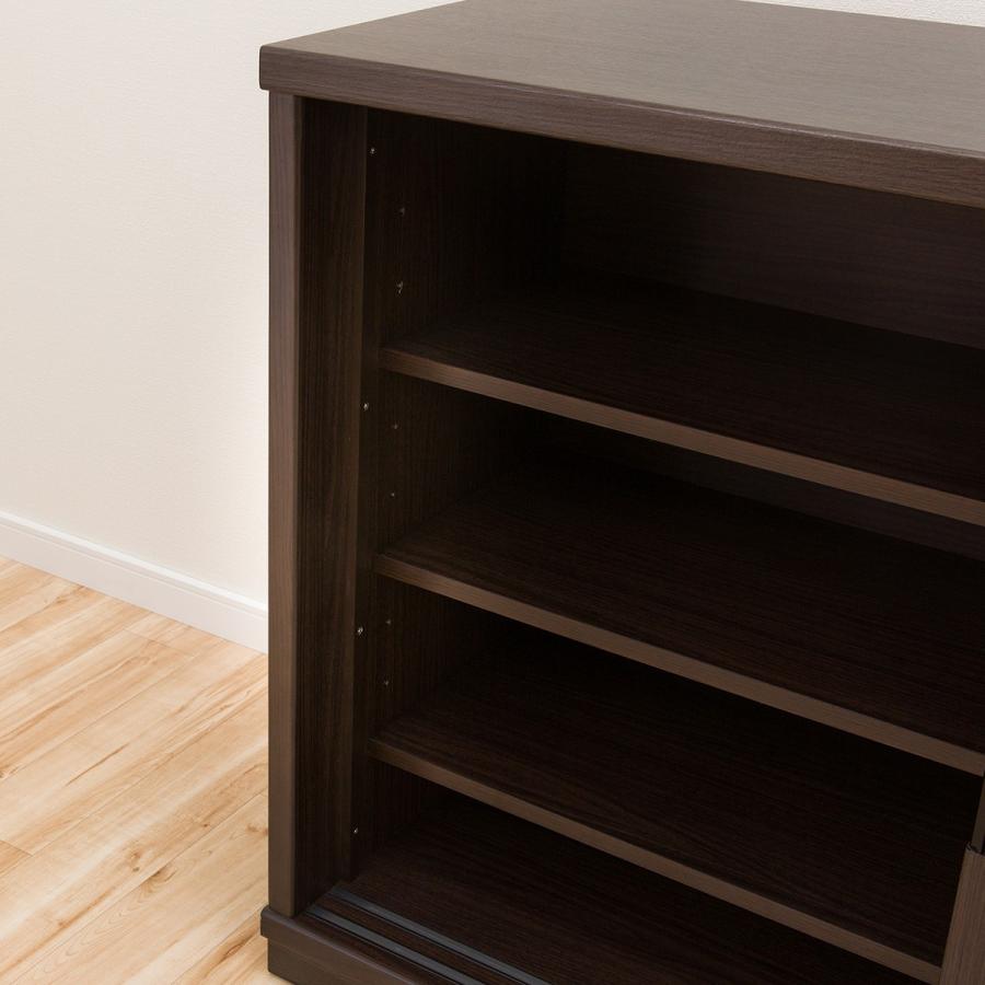 【程度良好】◆◇サイドボード◇ニトリ◆ダークブラウン◆ ニトリ サイドボード(NフィルンMBR) キャビネット ミドルボード