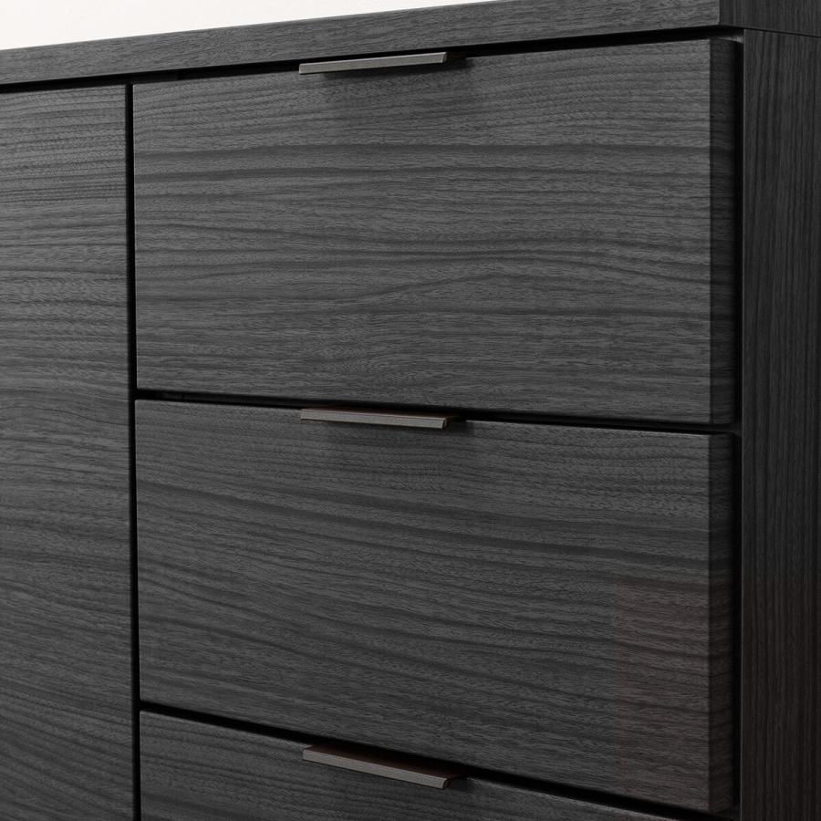 ニトリ（NITORI） サイドボード(エトナ120SBR BK本体) リビング収納