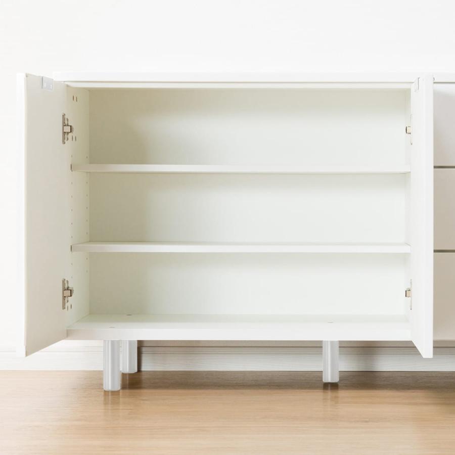 ニトリ（NITORI） サイドボード(エトナ120SBR WH/SI) リビング収納