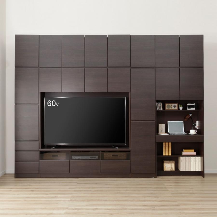 ニトリ　ウォーレンシリーズ　壁面収納　棚　テレビボード ニトリ 壁面ユニット(TVボード Nウォーレン 120セット DBR