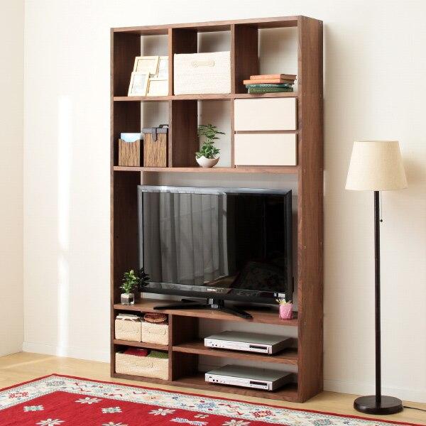 未使用品！ テレビボード コネクト120-4セット LBR 楽天市場】[幅125cm] 壁面ユニット TVボード (コネクト120-4セット