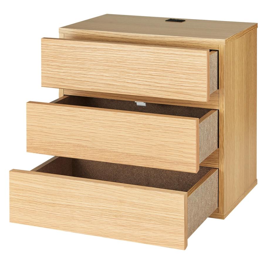 ニトリ 壁面ユニット(追加パーツコネクト 引出し3段 BOX LBR ニトリ 壁面ユニット(追加パーツコネクト 引出し3段 BOX LBR