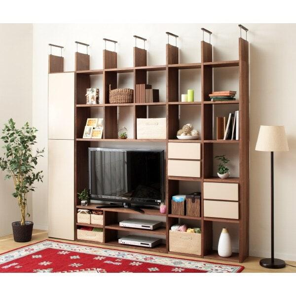 ニトリ 壁面ユニット(TVボード コネクト165-5セット LBR ニトリ 壁面ユニット(TVボード コネクト165-5セット LBR