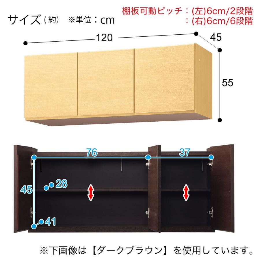 上置き付き壁面ユニットTVボード(ウォーレン 120セット NA) テレビ台