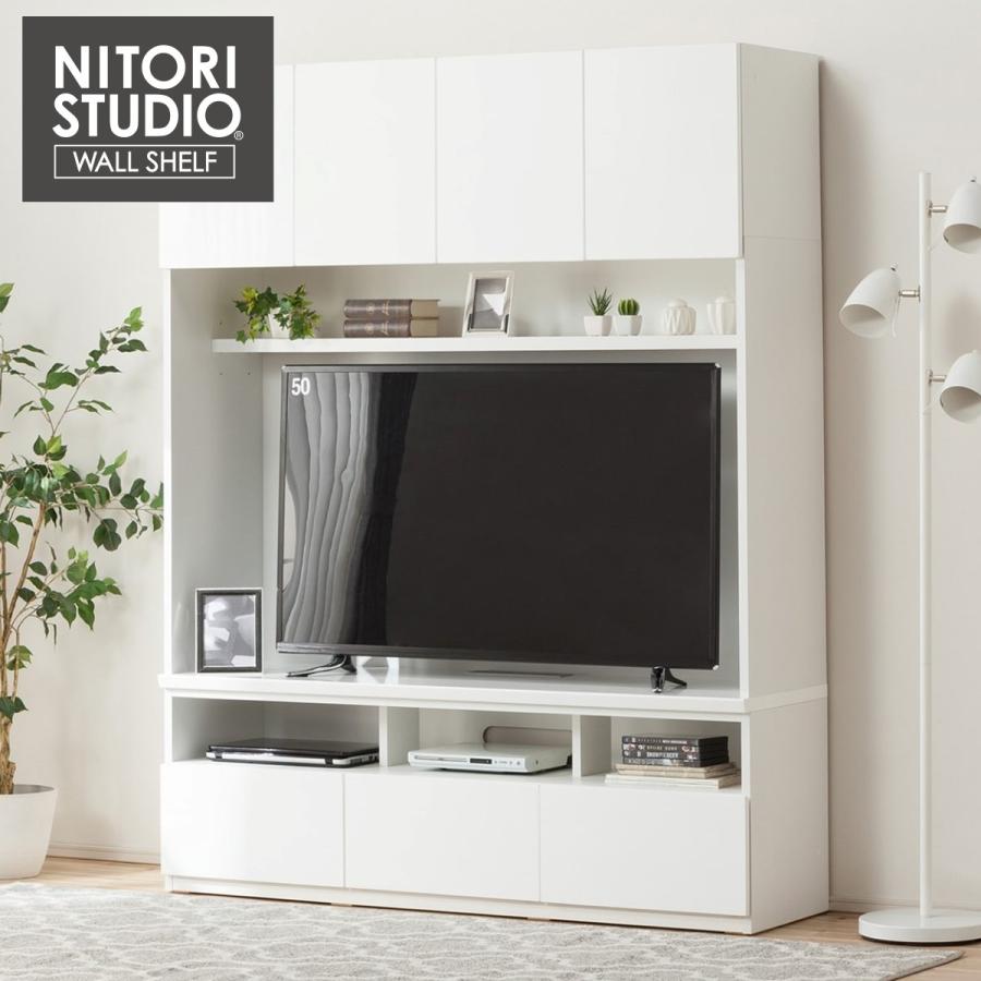 幅150美しい光沢の壁面収納シリーズ テレビボード(ポルテ 150TV WH) テレビ台 テレビボード TV台 ローボード : 3132470 :  ニトリ Yahoo!店 - 通販 - Yahoo!ショッピング