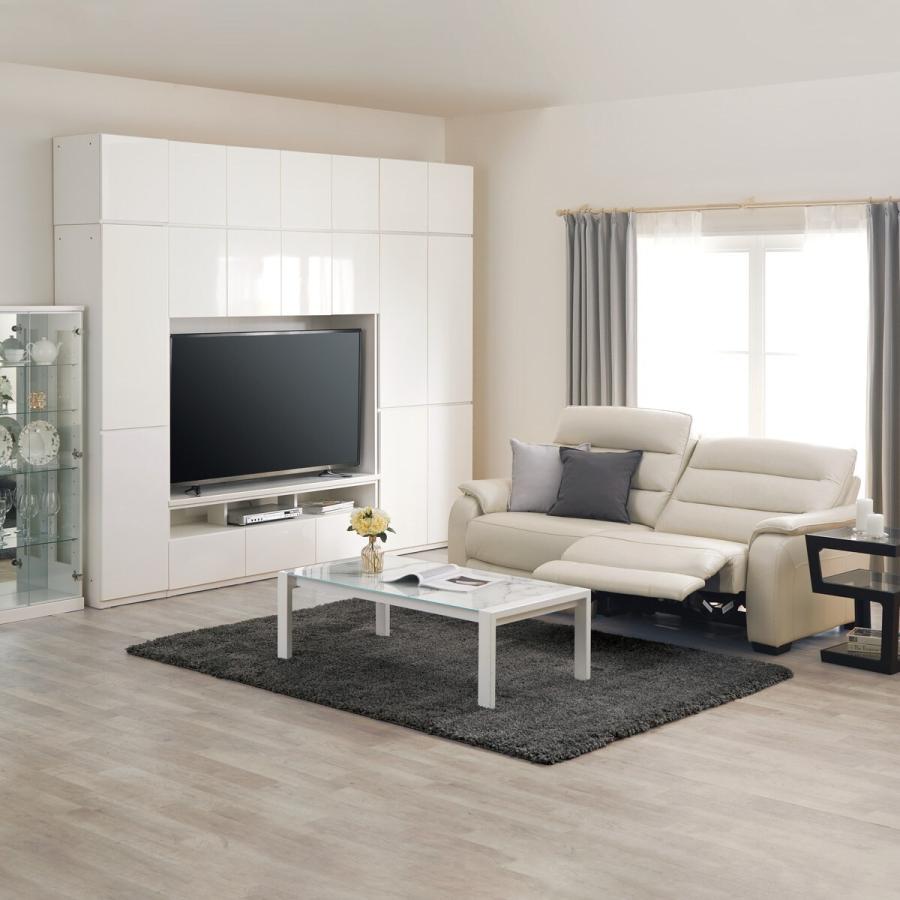 ニトリ　テレビボード　ポルテ150　ホワイト 幅150cm] 美しい光沢の壁面収納シリーズ テレビボード (ポルテ