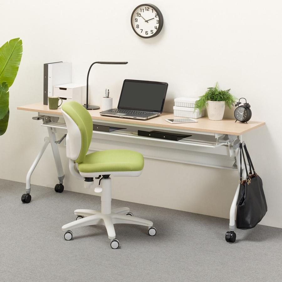 ニトリ（NITORI） 幅180cm 会議用テーブル (NF9 18045 幕板付き OAK/WH