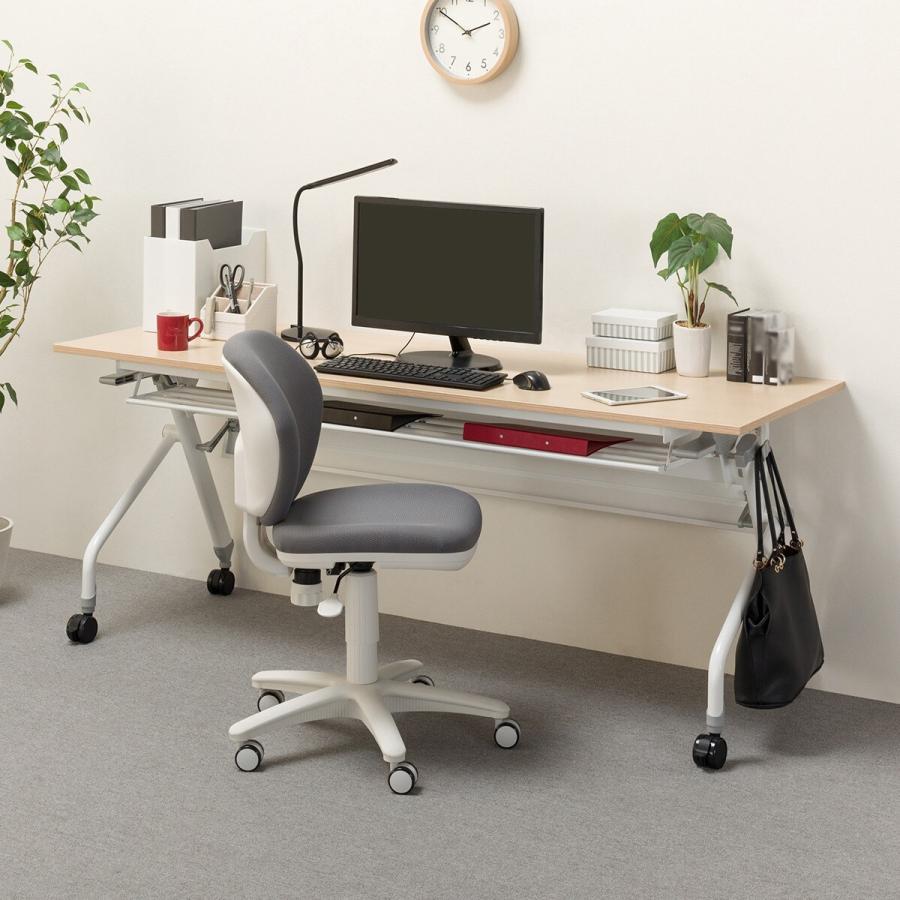 ニトリ（NITORI） 幅180cm 会議用テーブル (NF9 18060 幕板付き OAK/WH