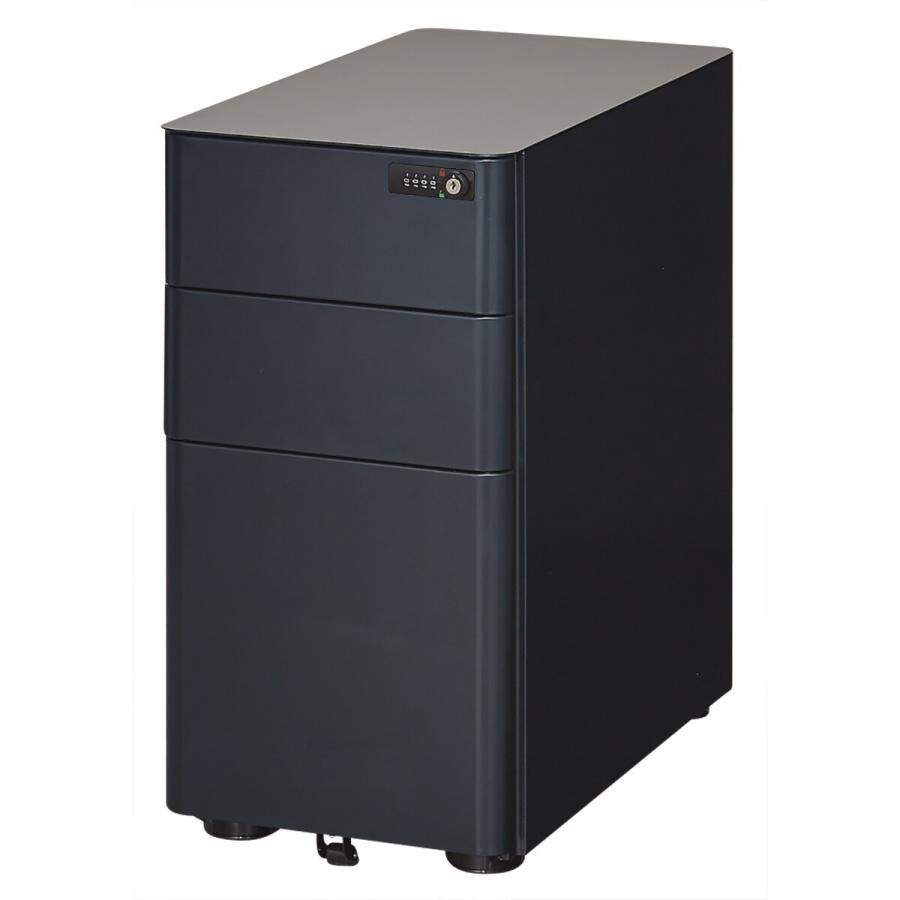 ニトリ（NITORI） ワゴン(CRY-NT L ダイヤル錠 BK)ニトリ : ニトリ