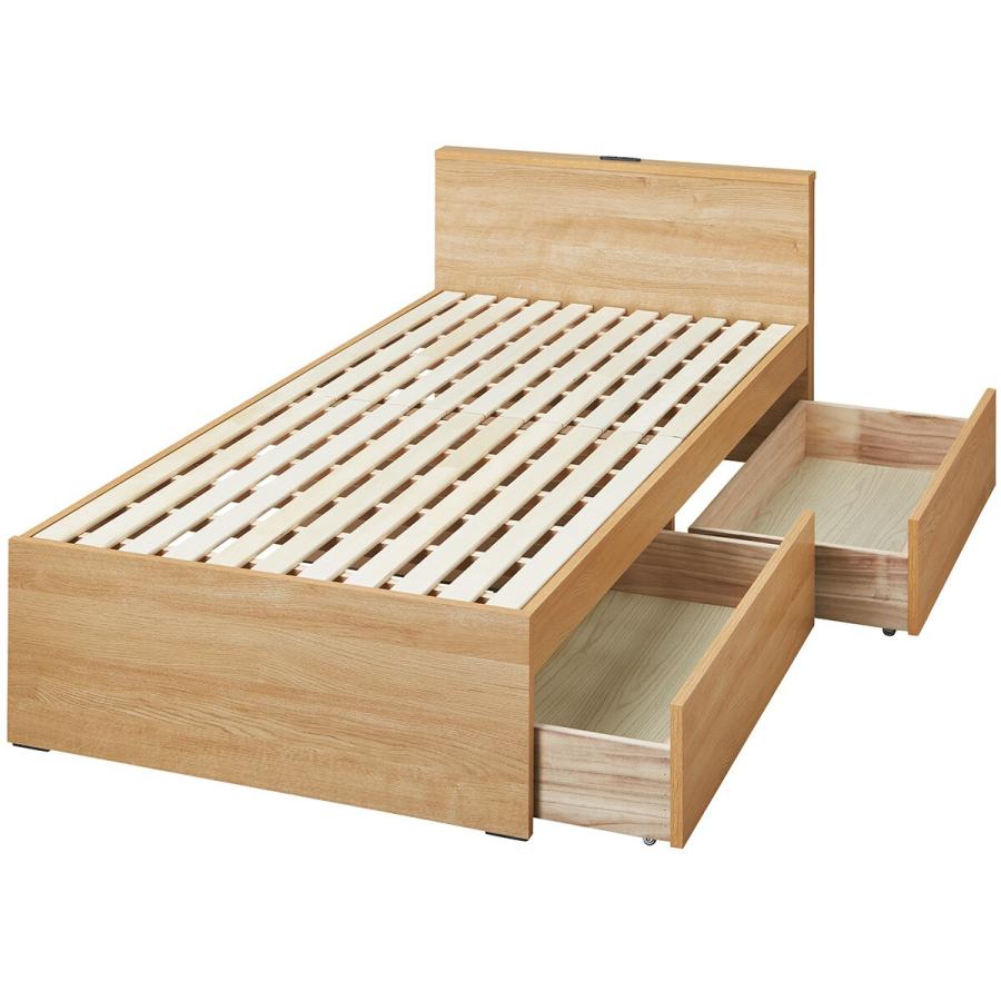 木製シングルベッド(OD-J01 引出し付き NA) ニトリ : ニトリ Yahoo!店