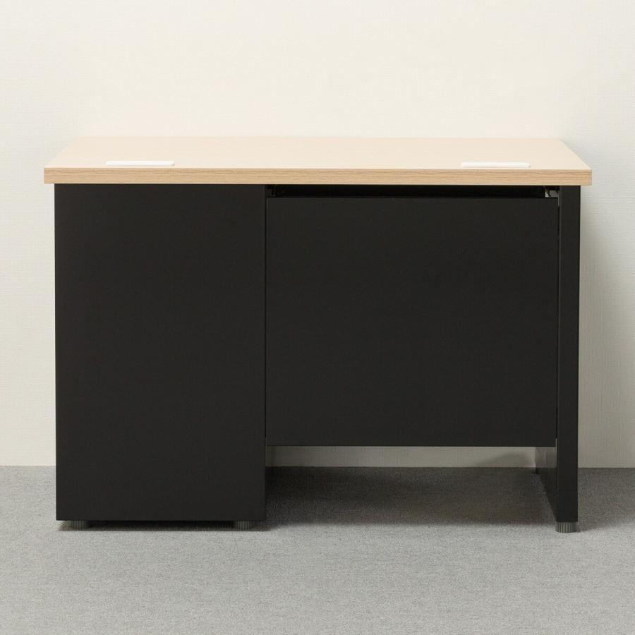 ニトリ（NITORI） 片袖机(MDB107 OAK/BK) : ニトリ Yahoo!店 - 通販