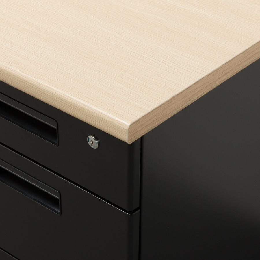 ニトリ（NITORI） 片袖机(MDB127 OAK/BK) : ニトリ Yahoo!店 - 通販