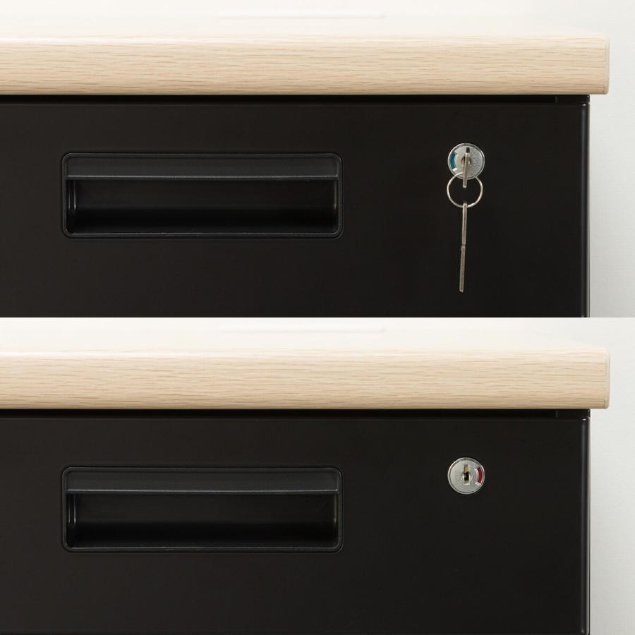 ニトリ（NITORI） 片袖机(MDB127 OAK/BK) : ニトリ Yahoo!店 - 通販