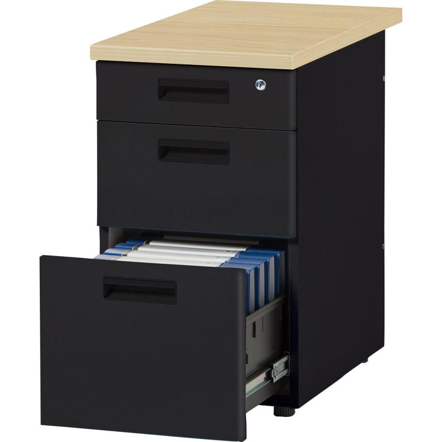 ニトリ（NITORI） 脇机(3段 GD-01 OAK/BK) : ニトリ Yahoo!店 - 通販
