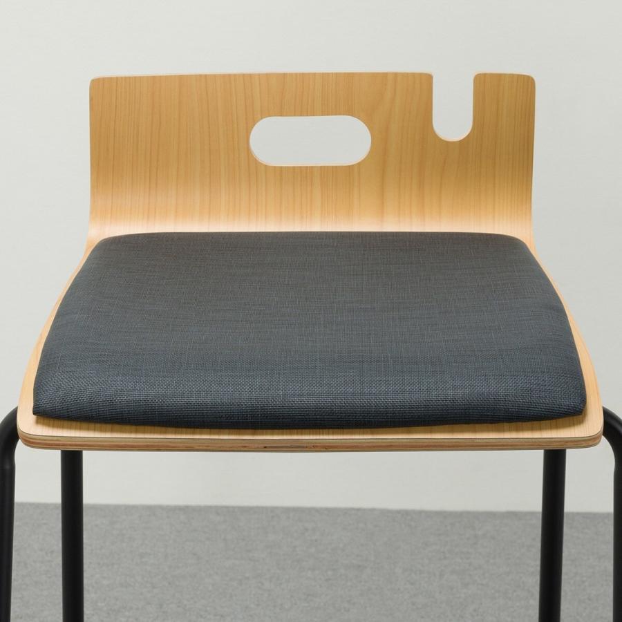 ニトリ（NITORI） スチール脚バーチェア(HC NアビスCIBK GTB LBR-BK12