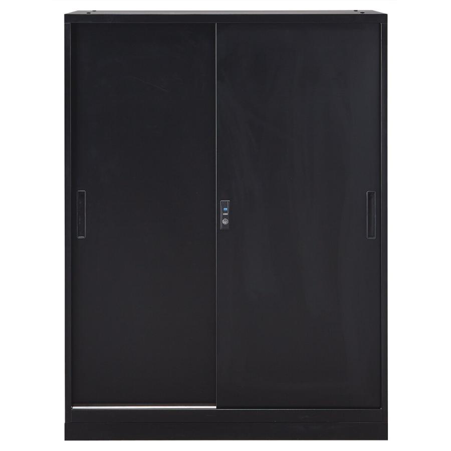 ニトリ（NITORI） スチールキャビネット(NT-2A4G 3A4S BK ベース付き