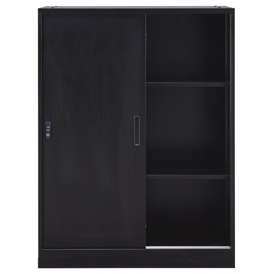 ニトリ（NITORI） スチールキャビネット(NT-2A4G 3A4S BK ベース付き