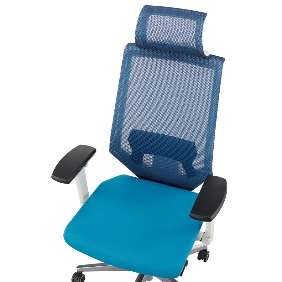 ニトリ（NITORI） オフィスチェア(MS8005-A 前傾チルト機能付き WH/BL