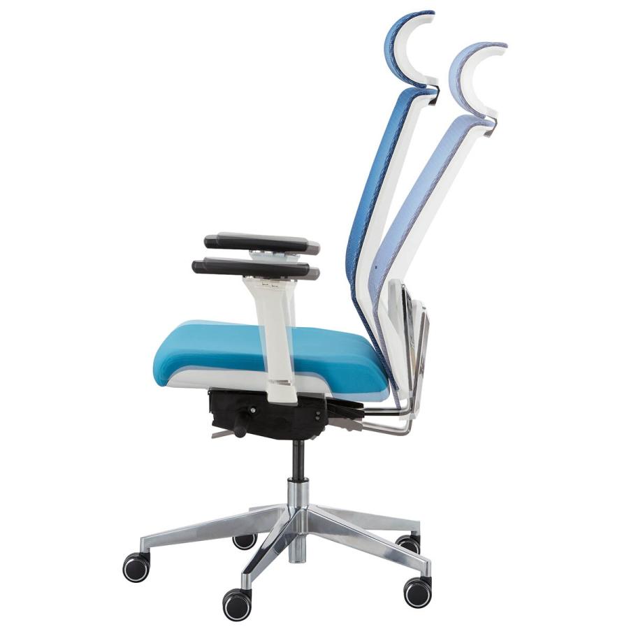 ニトリ（NITORI） オフィスチェア(MS8005-A 前傾チルト機能付き WH/BL