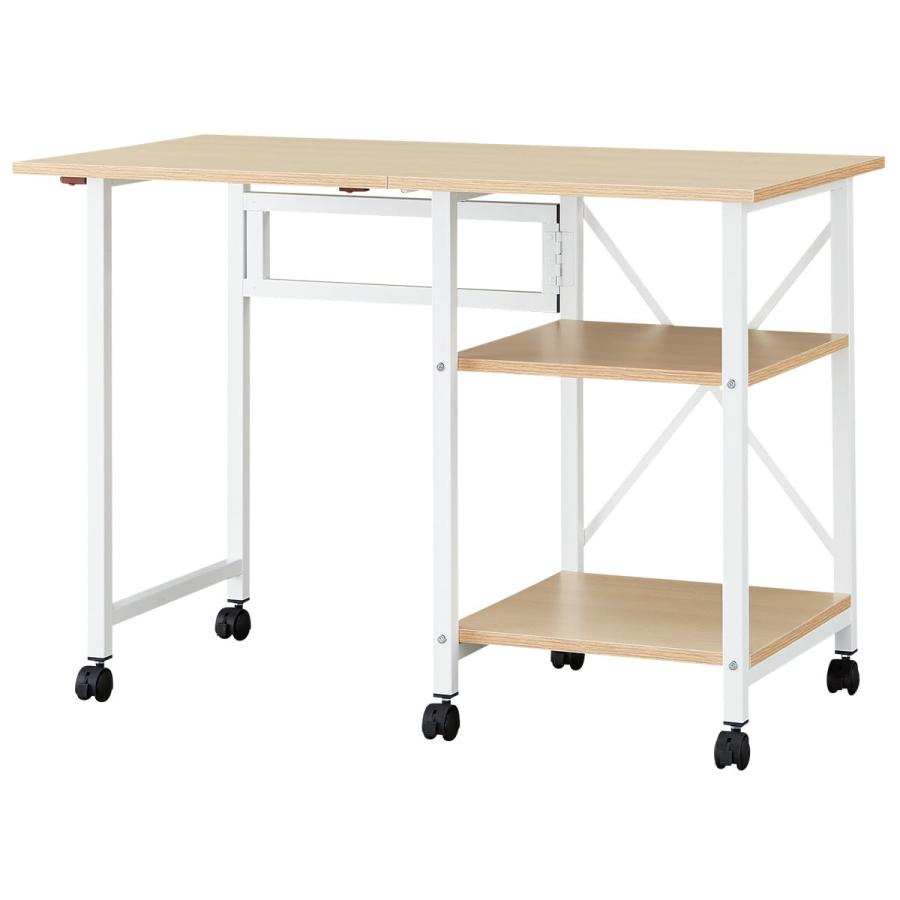 ニトリ 折りたたみデスクワゴン(ZTW-7 OAK/WH) 学習机 学習 ニトリ 折りたたみデスクワゴン(ZTW-7 OAK/WH) 学習机 学習