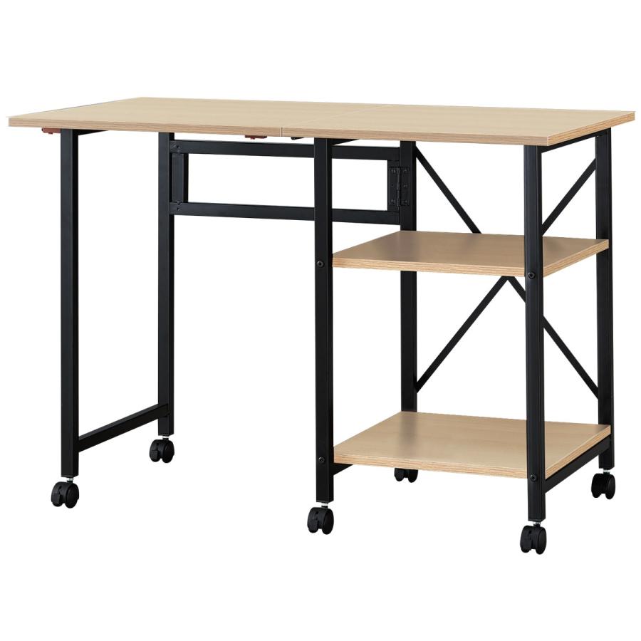 ニトリ 折りたたみデスクワゴン(ZTW-7 OAK/BK) 学習机 学習 ニトリ 折りたたみデスクワゴン(ZTW-7 OAK/BK) 学習机 学習