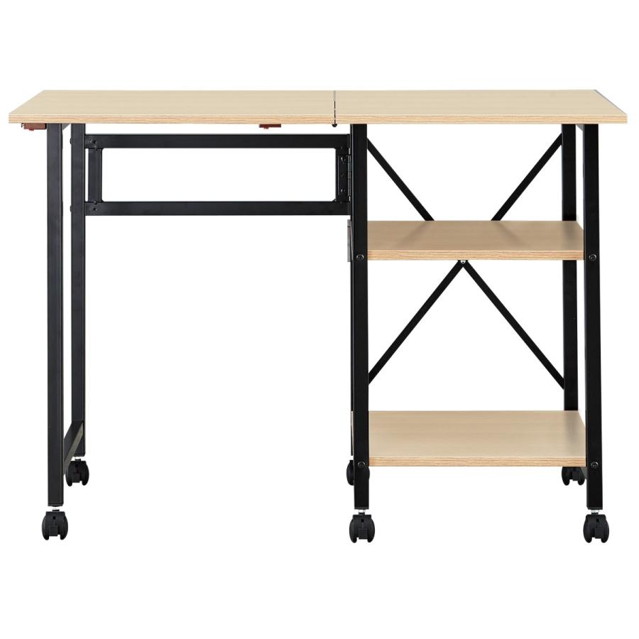 ニトリ 折りたたみデスクワゴン(ZTW-7 OAK/BK) 学習机 学習 ニトリ 折りたたみデスクワゴン(ZTW-7 OAK/BK) 学習机 学習