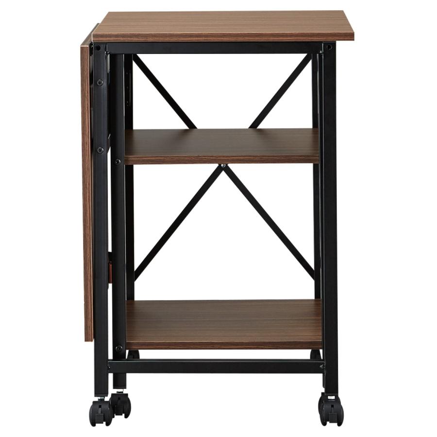 ニトリ 折りたたみデスクワゴン(ZTW-7 WN/BK) 学習机 学習デスク