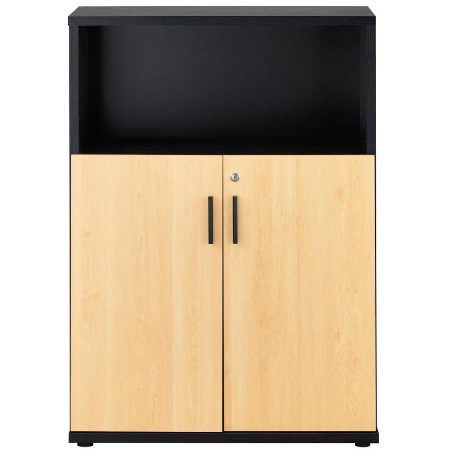 ニトリ 木製キャビネット(ブリザ2 ハーフ扉 3段 BK/NA) : ニトリ ニトリ 木製キャビネット(ブリザ2 ハーフ扉 3段 BK/NA) : ニトリ