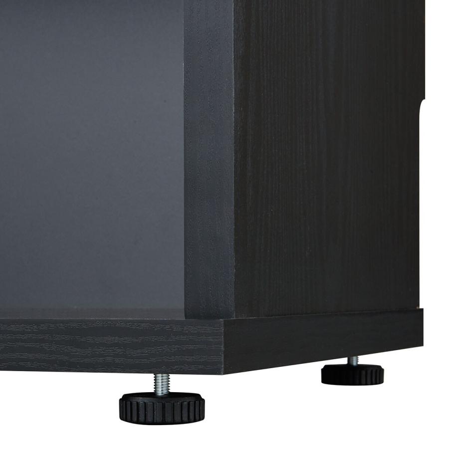 ニトリ（NITORI） 木製キャビネット(ブリザ2 ハーフ扉 3段 BK/NA