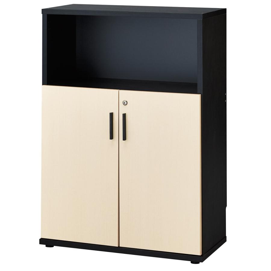 ニトリ 木製キャビネット(ブリザ2 ハーフ扉 3段 BK/WW) : ニトリ ニトリ 木製キャビネット(ブリザ2 ハーフ扉 3段 BK/WW) : ニトリ