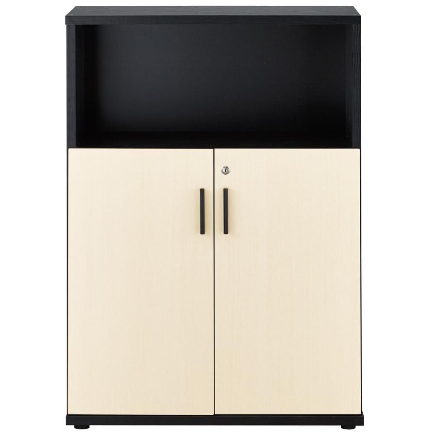 ニトリ 木製キャビネット(ブリザ2 ハーフ扉 3段 BK/WW) : ニトリ ニトリ 木製キャビネット(ブリザ2 ハーフ扉 3段 BK/WW) : ニトリ