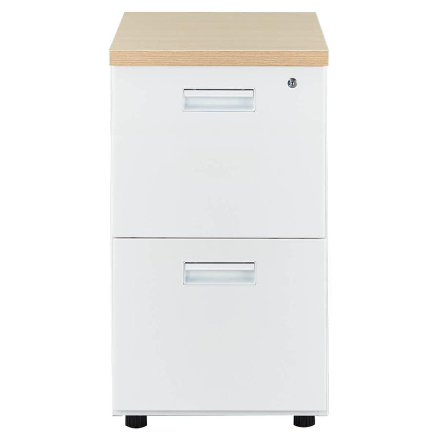 ニトリ 脇机(2段 YJD-2 OAK/WH) : ニトリ Yahoo!店 - 通販
