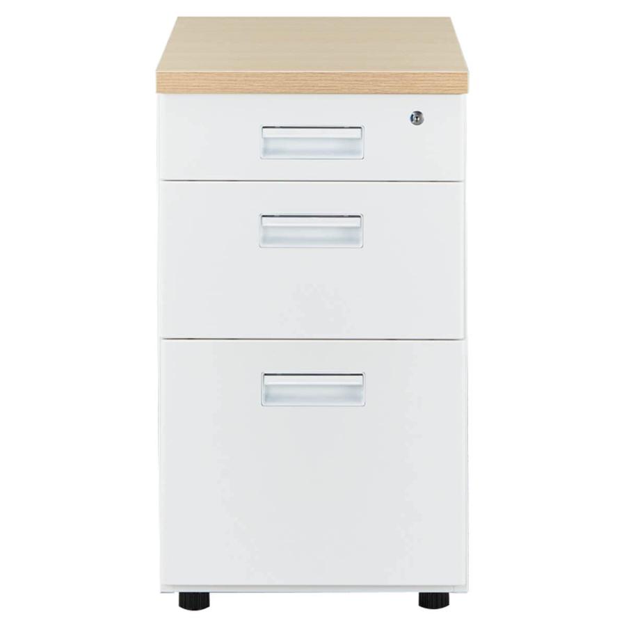 ニトリ 脇机(3段 YJD-3 OAK/WH) : ニトリ Yahoo!店 - 通販