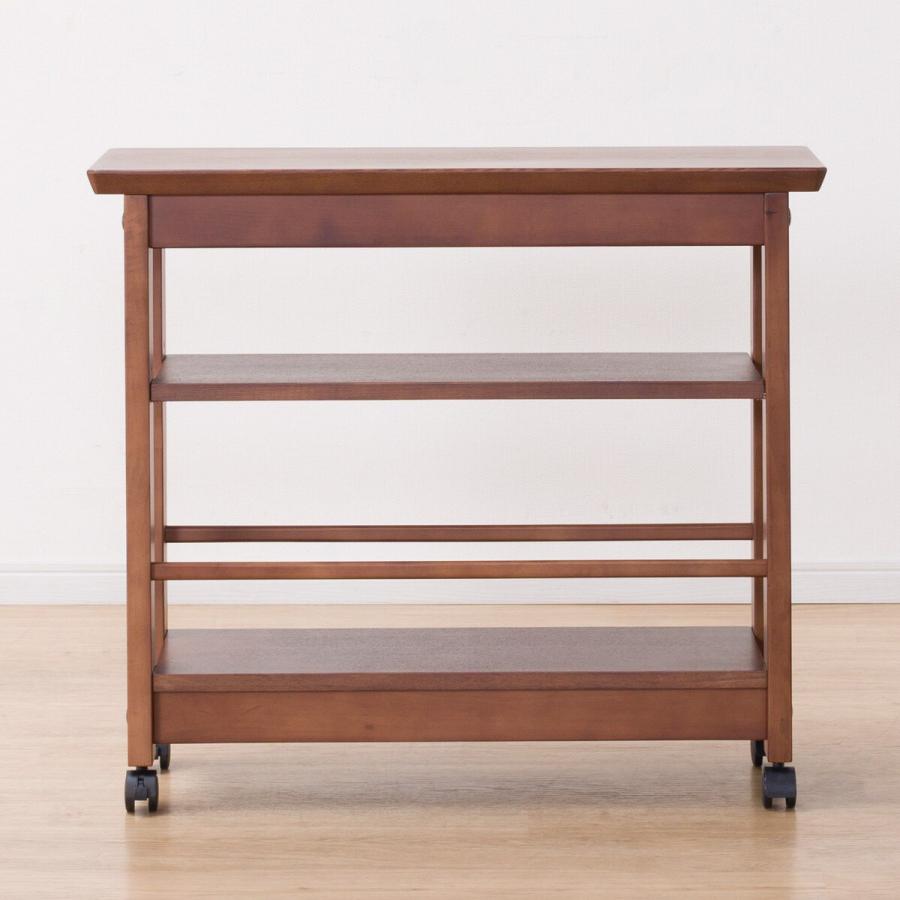 ニトリ（NITORI） ワゴン(ロレイン 80 MBR2) キッチンワゴン キッチン