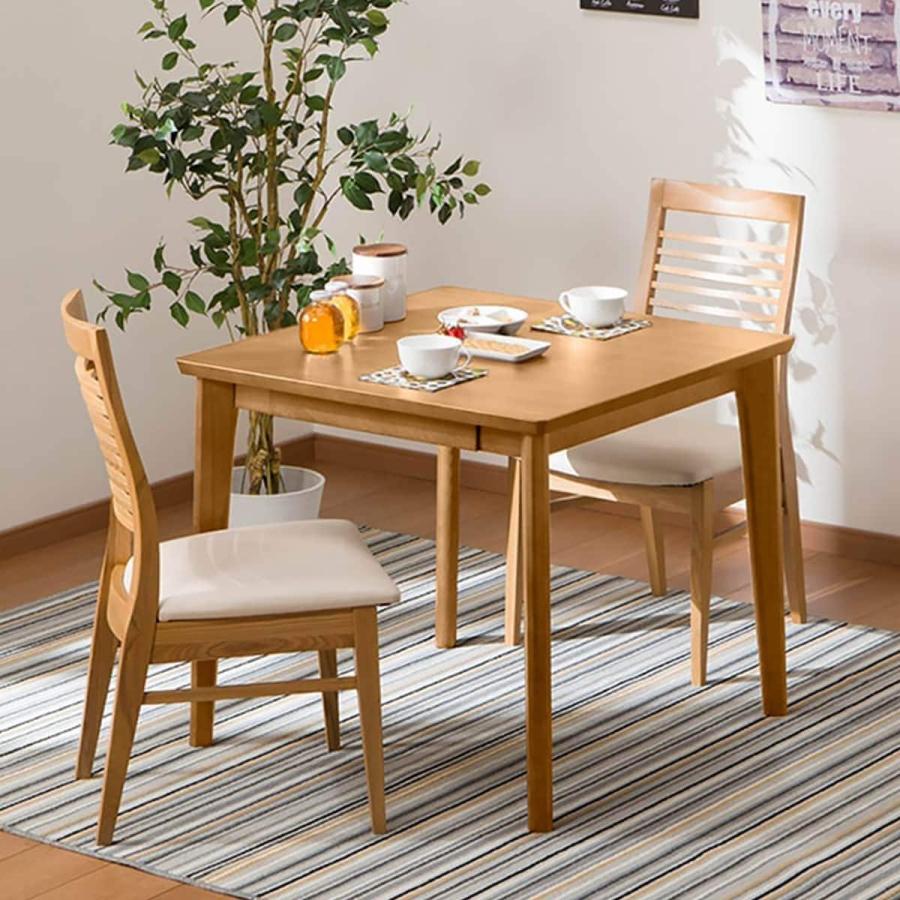 NITORI ダイニングテーブル ロレイン5H 幅80cm 引き出し d3816 ニトリ（NITORI） 幅80cm ダイニングテーブル3点セット(ロレイン5H