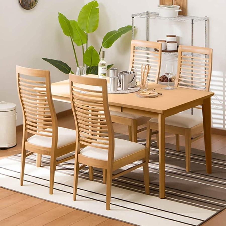 ニトリ（NITORI） 幅135cm ダイニングテーブル5点セット(ロレイン5H