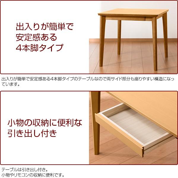 ニトリ（NITORI） 幅80cm ダイニングテーブル3点セット(ロレイン5H