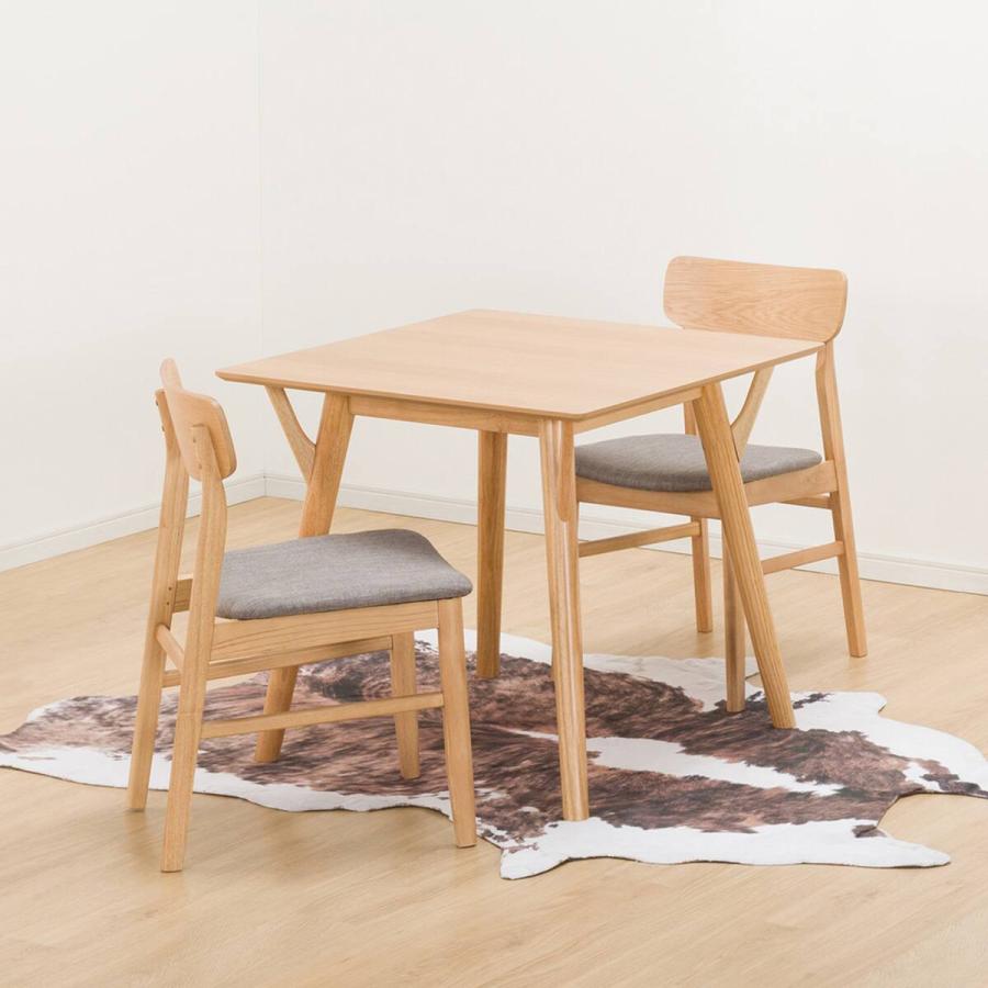 jy)ニトリ 2P ダイニングセット フィルン テーブル80×80×70mm 椅子2脚47×53×89cm SH43cm 26c菊倉TK ニトリ（NITORI） ダイニングテーブル(フィルン OC2 80 LBR) : ニトリ