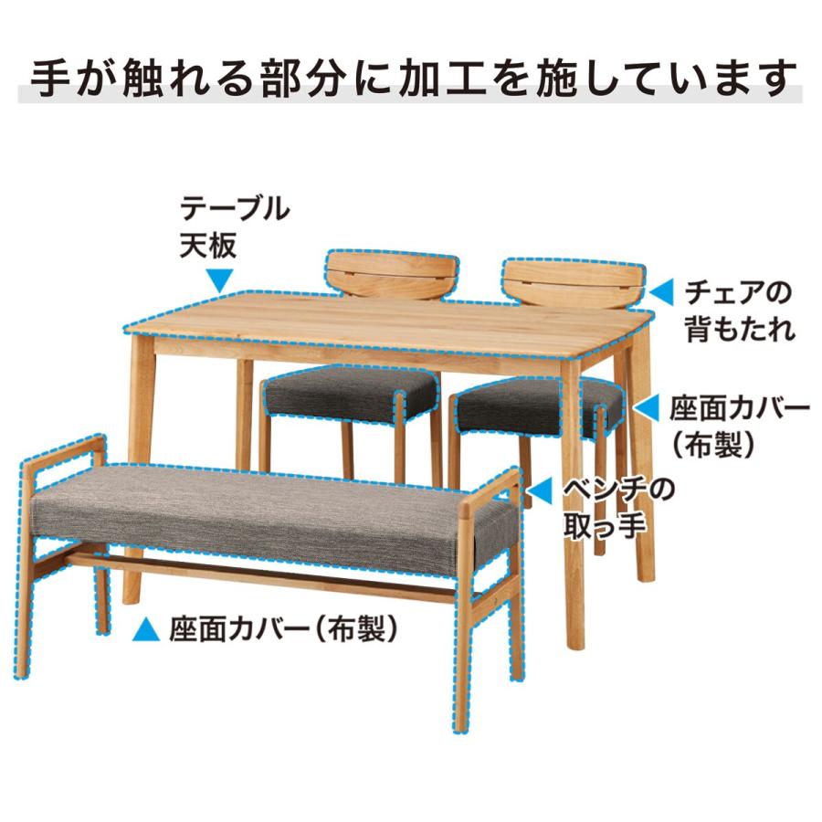 ニトリ 幅180 ダイニングテーブル5点セット(DTアルナスDF180LBR ニトリ 幅180 ダイニングテーブル5点セット(DTアルナスDF180LBR