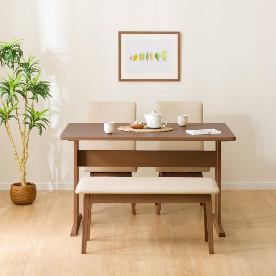 ニトリ ダイニングテーブル4点セット(TLEG SI01G 120/回転式