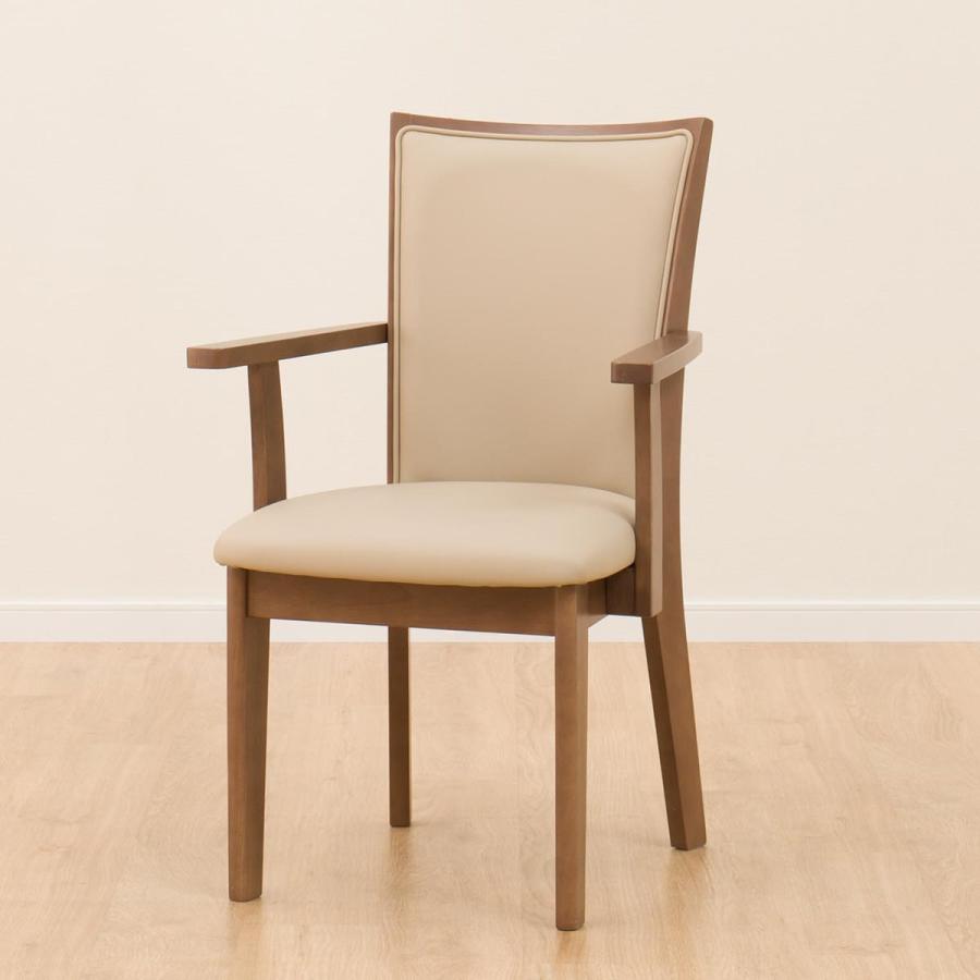 ニトリ（NITORI） 肘付きダイニングチェア(LG-010 MBR) 食卓椅子