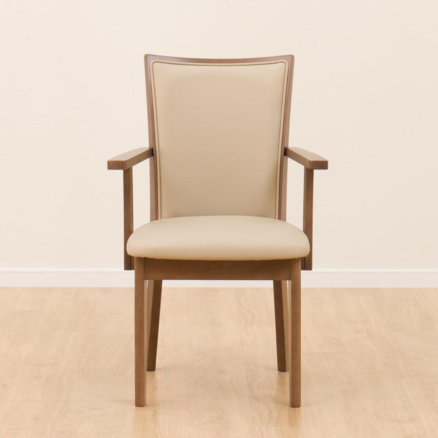 ニトリ（NITORI） 肘付きダイニングチェア(LG-010 MBR) 食卓椅子