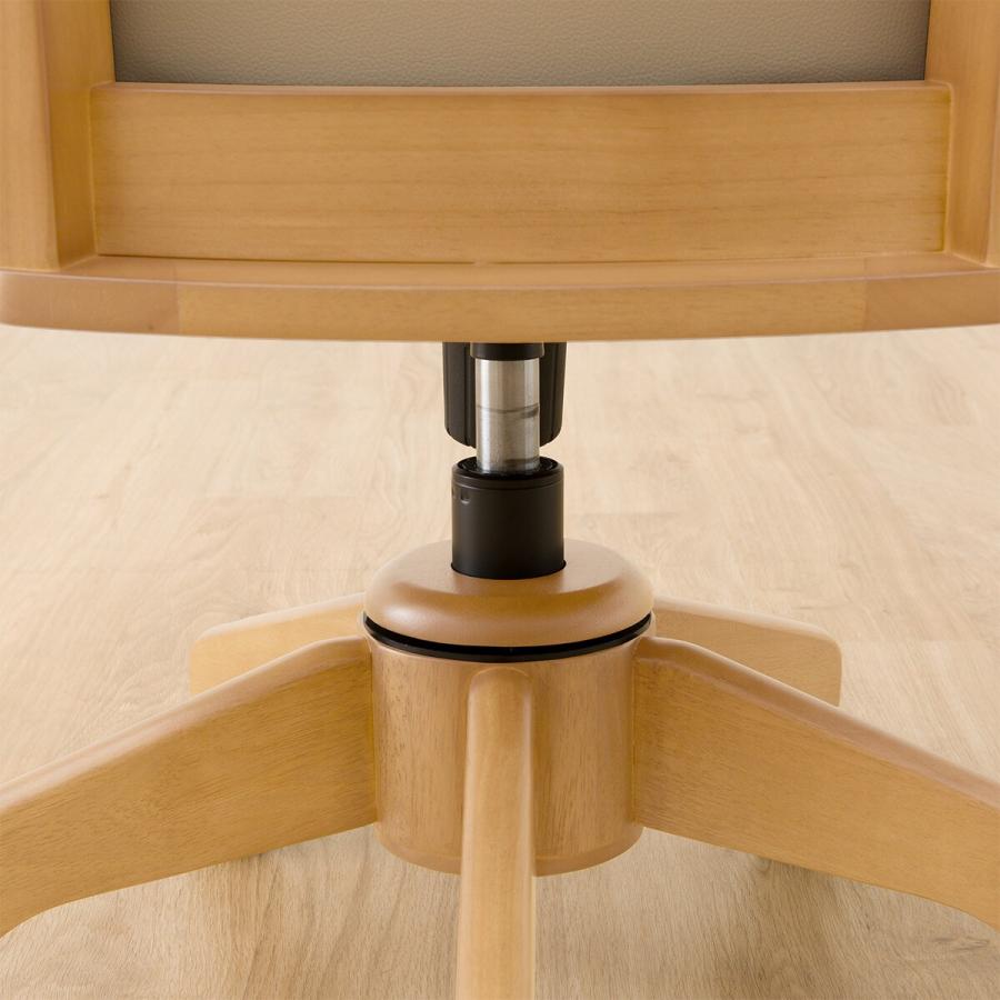 ニトリ（NITORI） ダイニングチェア(昇降肘付き回転LG-010 LBR) 食卓