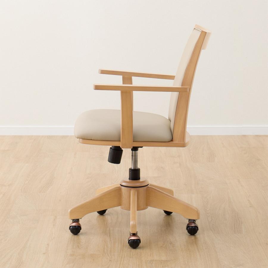 ニトリ ダイニングチェア(昇降肘付き回転LG-010 LBR) 食卓椅子