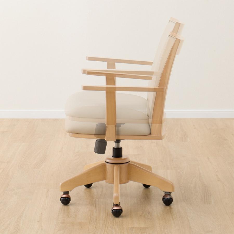 ニトリ（NITORI） ダイニングチェア(昇降肘付き回転LG-010 LBR) 食卓