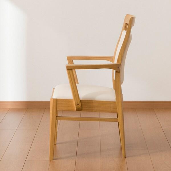 ニトリ（NITORI） ダイニングチェア(ロレイン3 肘付き LBR) 食卓椅子