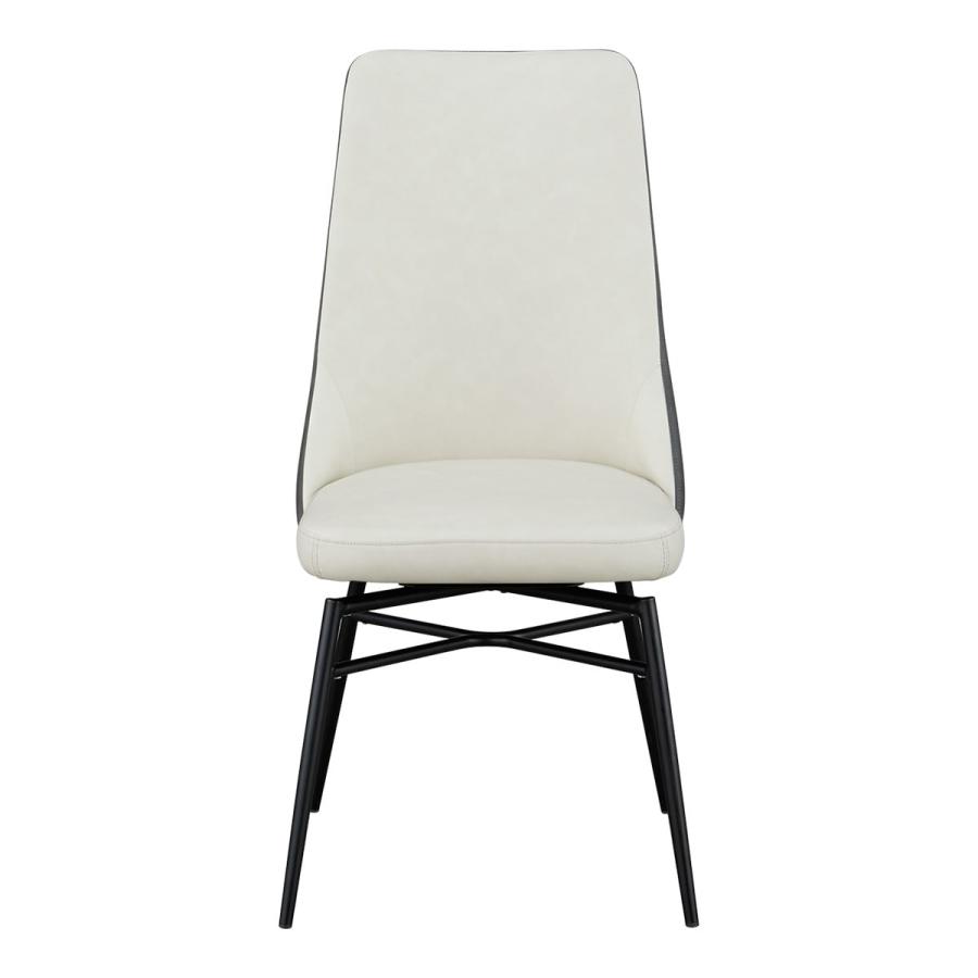 ニトリ（NITORI） ダイニングチェア(YA342回転 PVC IV/GY) : ニトリ