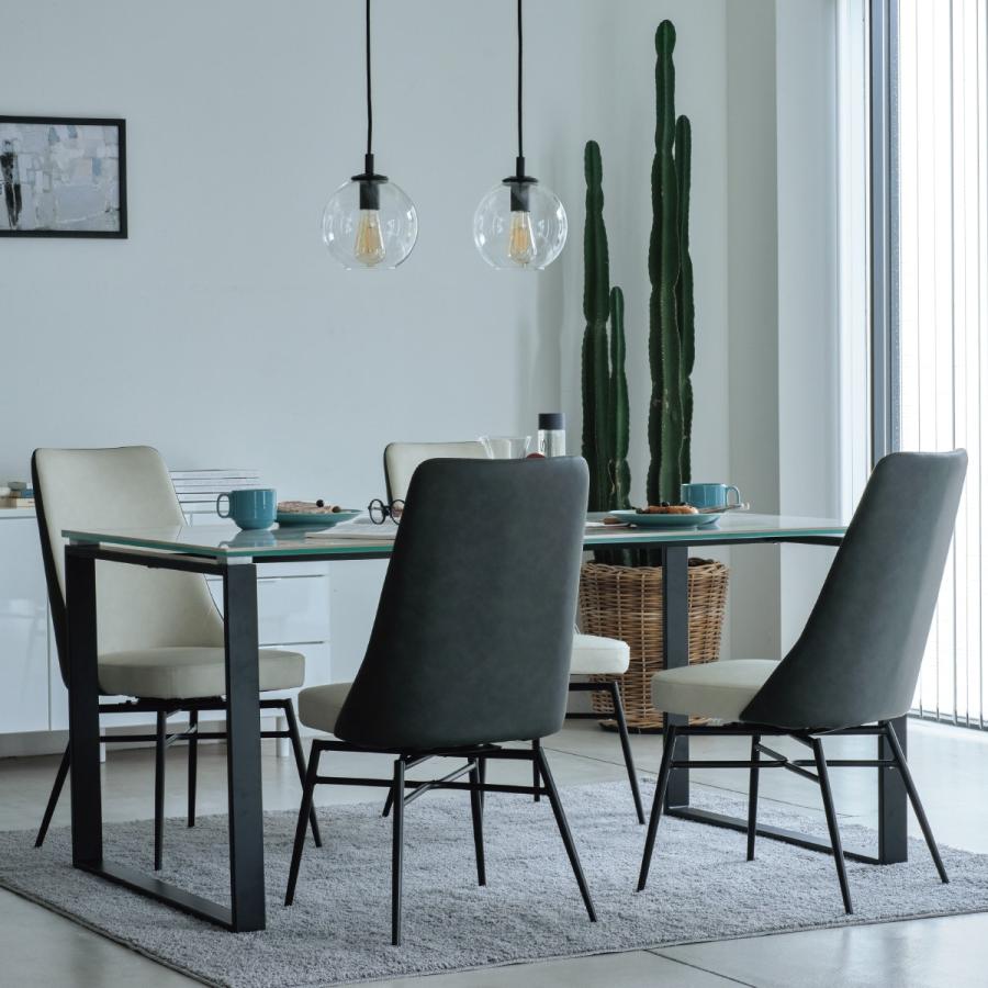 ニトリ（NITORI） ダイニングチェア(YA342回転 PVC IV/GY) : ニトリ