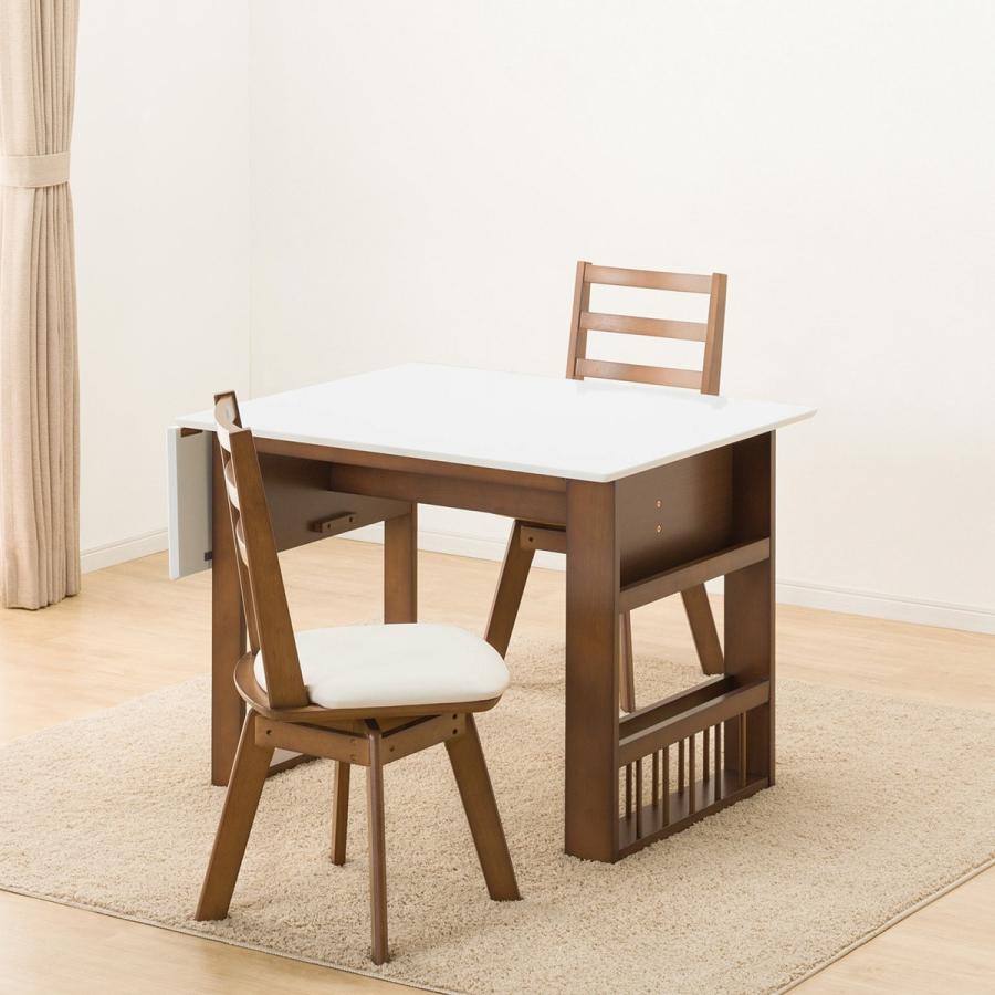 ニトリ 幅94(伸長時120) 伸長式ダイニングテーブル3点セット(DT